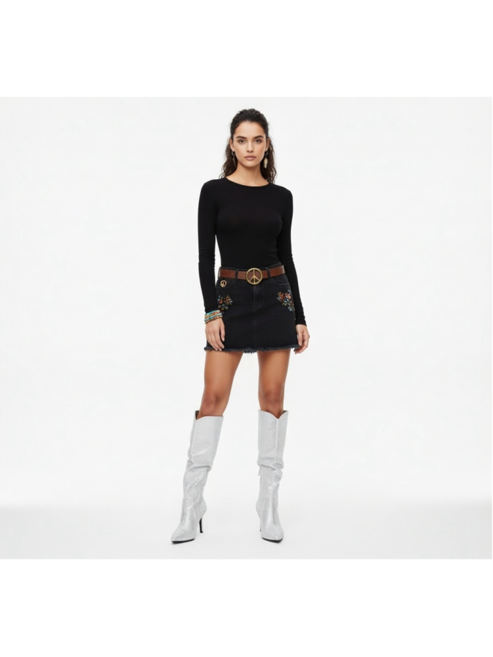 MIA Mackynzie Rhinestone Stiletto Boots
Size 7.5 NIB